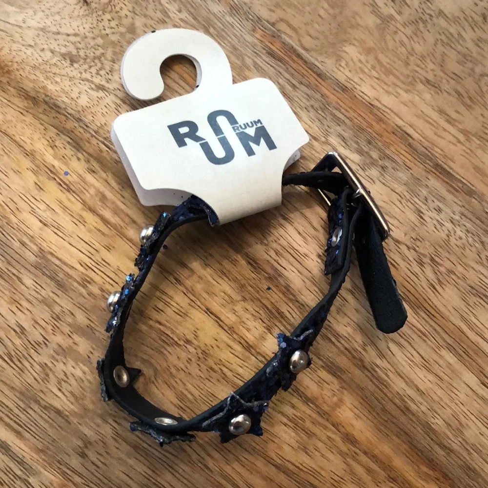 RUUM Blue Sequin Star Bead Buckle Bracelet